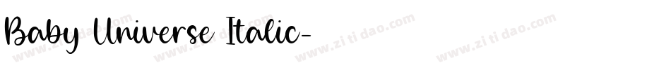 Baby Universe Italic字体转换